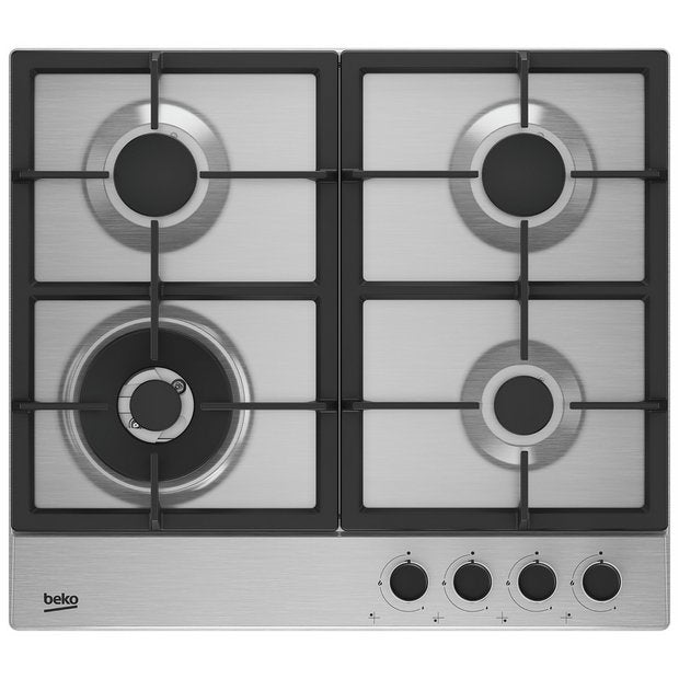 Beko HIAW64225SX 60cm Gas Hob - Stainless Steel