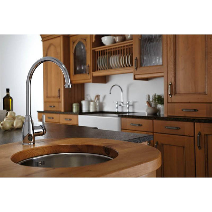 Kitchen Sink Mixer Tap Abode Brompton Chrome Single Lever AT3016