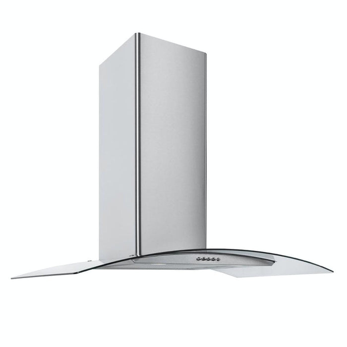 Culina CG90SSPF 90cm Curved Glass Chimney Hood, Stainless Steel
