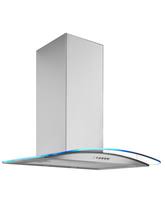100cm LED Curved Glass Stainless Steel hood GCLED100SS