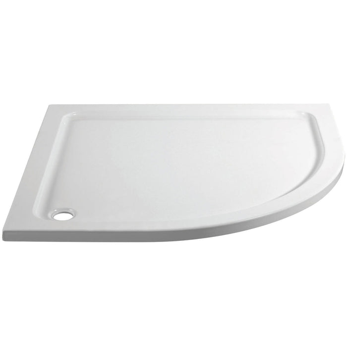 900x760mm Offset Quadrant Right Hand Shower Tray in White TR9-9076Q-R