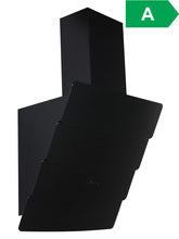 60cm Black cooker hood angled glass UBDCH60BK