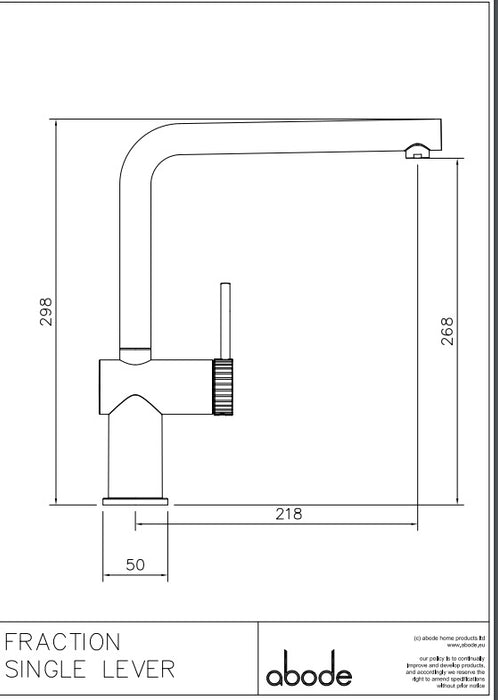 Kitchen Tap Abode Fraction BRUSHED NICKEL AT2153