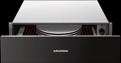 Grundig 14cm Electric Warming Drawer Black Glass GWS2151B