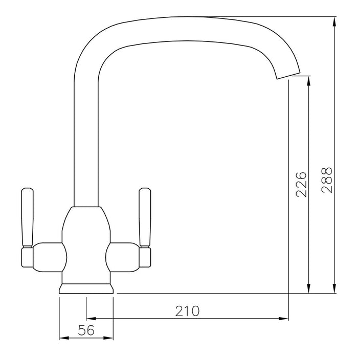 Monobloc Kitchen Sink Mixer Tap Abode Tate Chrome AT1111