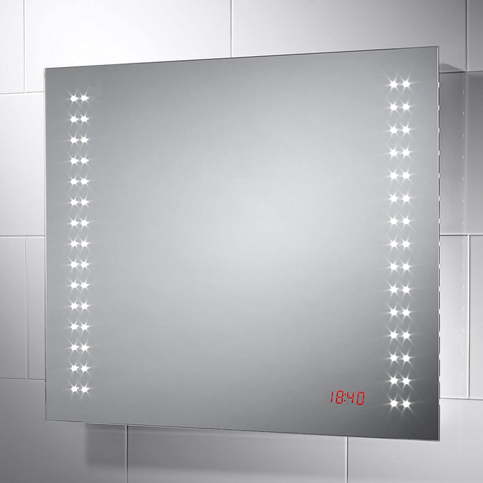 LED CRONA MIRROR WITH INTEGRATED DIGITAL CLOCK 700/600