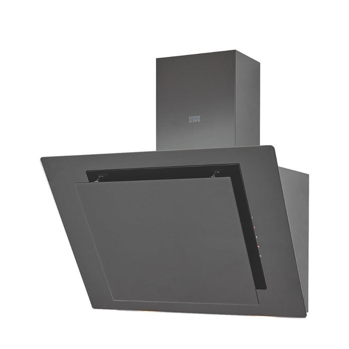 60cm Angled Cooker Hood Black AGB60BK