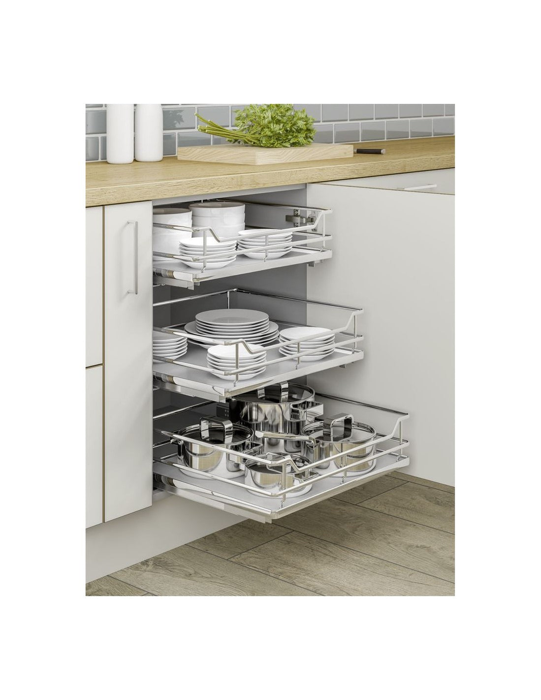 400MM INDIVIDUAL Pull Out Internal Basket Drawer IP21P400