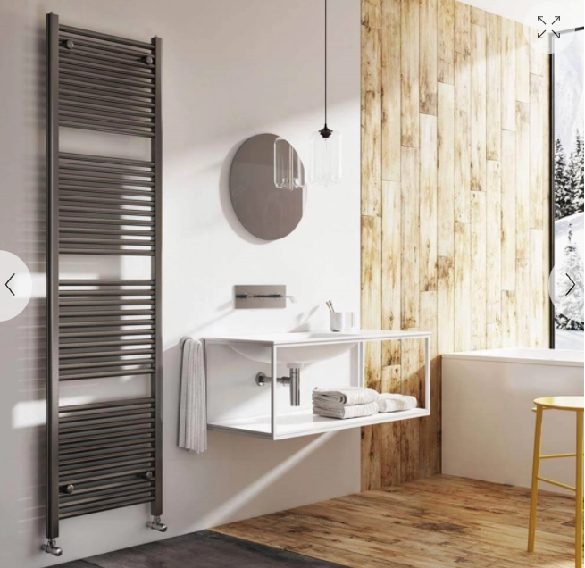 Towel Rail - 1800 x 500mm Straight Grey Metallic