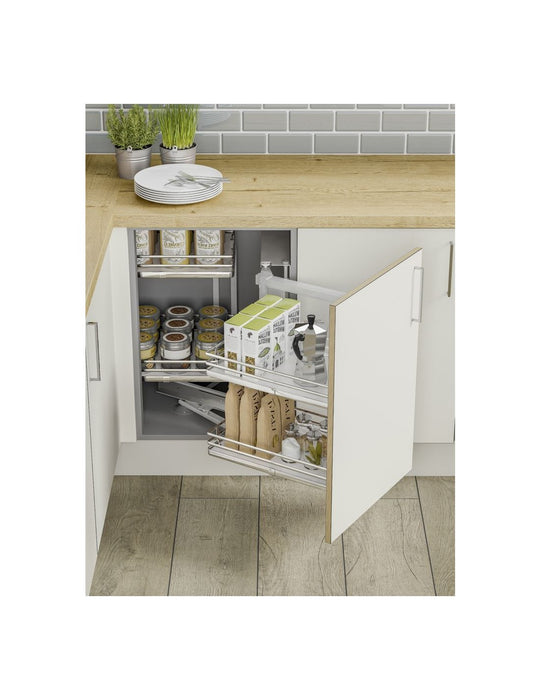 Kitchen Corner Organiser Plus 900/1000mm Solid Base Baskets LEFT HAND IP2CO9L