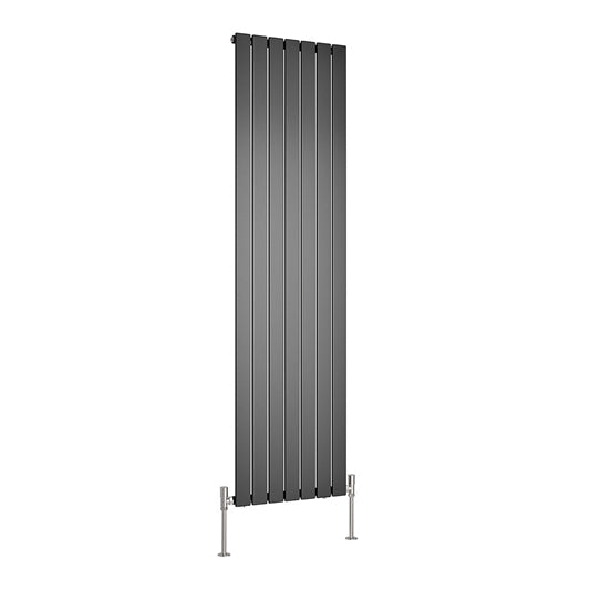 Radiator Petra single Flat Single Panel Vertical - 1800 x 475mm grey ...