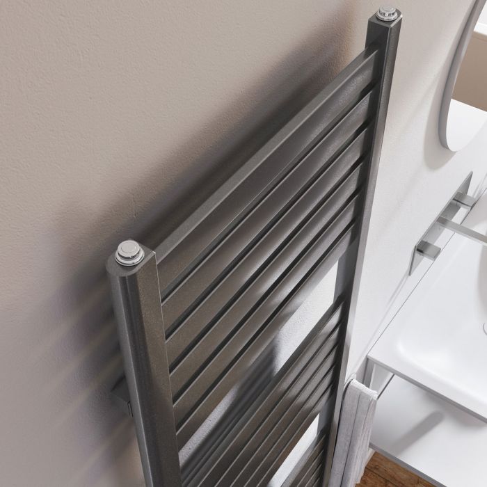 Towel Rail Porto 1600 x 500mm Heated  – Grey Metallic