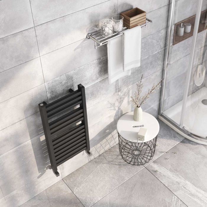 Towel Rail Tempt 800 x 400mm Double Layer Heated - Anthracite